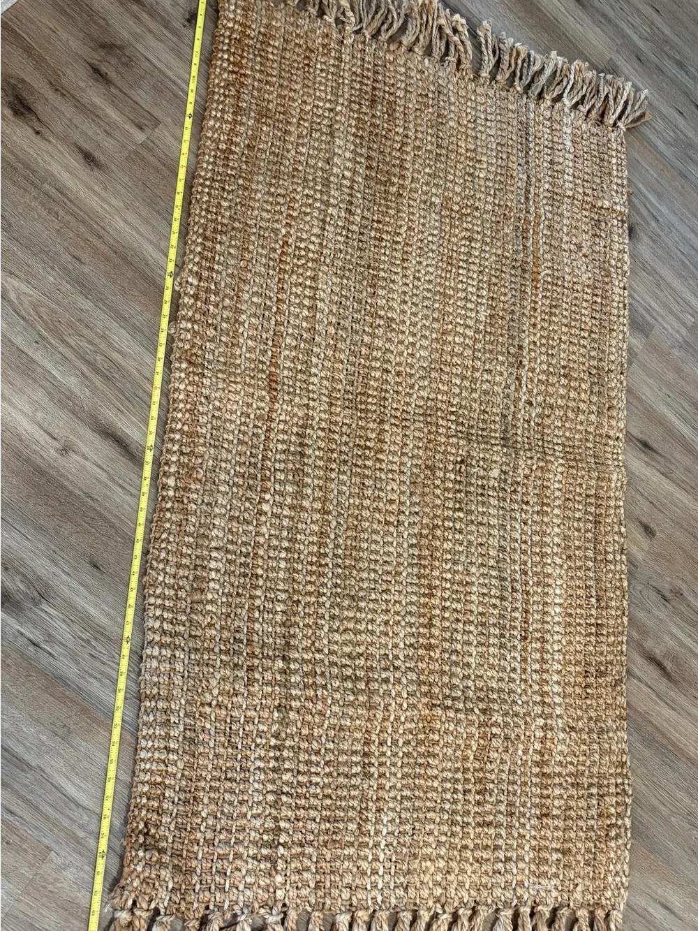 Handwoven Natural Jute Door Mat - Tan
